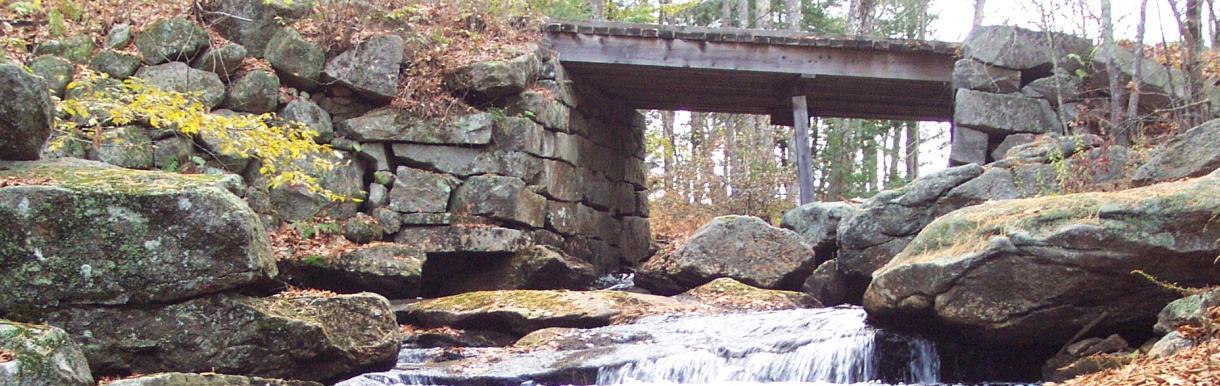 Stone bridge spanning running water